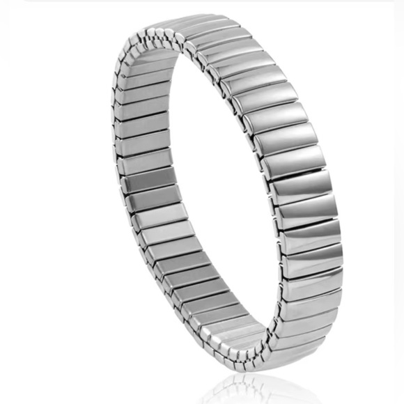 NWT Silver Stretch Watch Band Bracelet - Picture 1 of 3